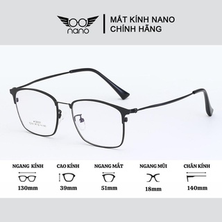 Gọng kính cận nam nữ, gọng kim loại MKSV 30031 gọng vuông chống gỉ chống tia UV bền bỉ thời trang Hàn Quốc