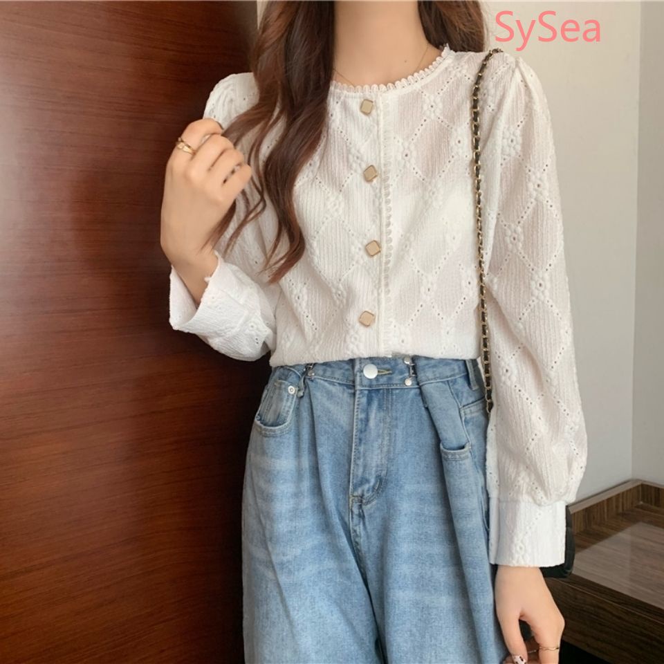 Áo Ren Thời Trang Retro Pháp Thanh Lịch Cho Nữ