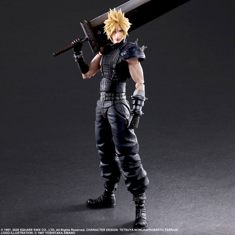 Mô Hình - Figure Play Arts Kai Cloud Strife Final Fantasy VII Remake (Chính Hãng)