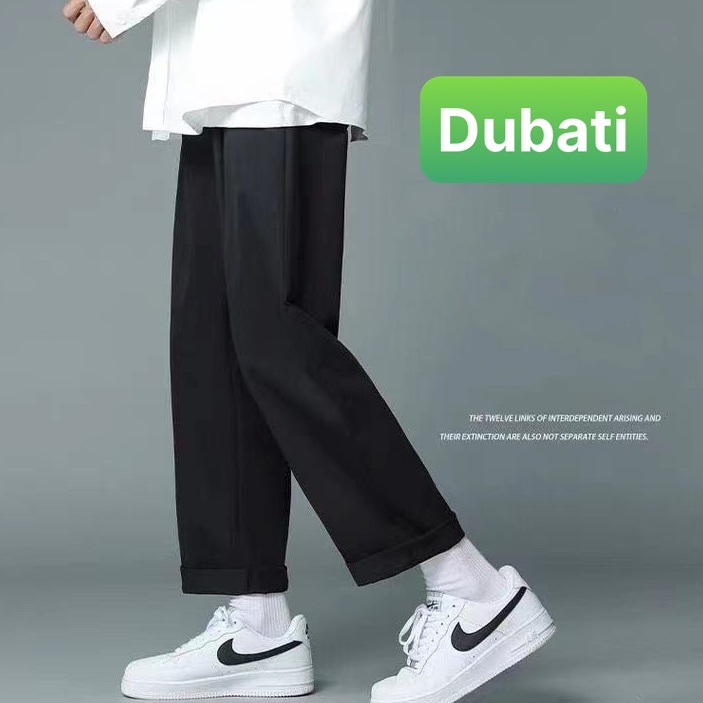 Quần baggy nam nữ Unisex ống rộng trơn - Kiểu quần Kaki Nam Nữ Ống Suông Basic Unisex phong cách cao cấp - DubatiFashion