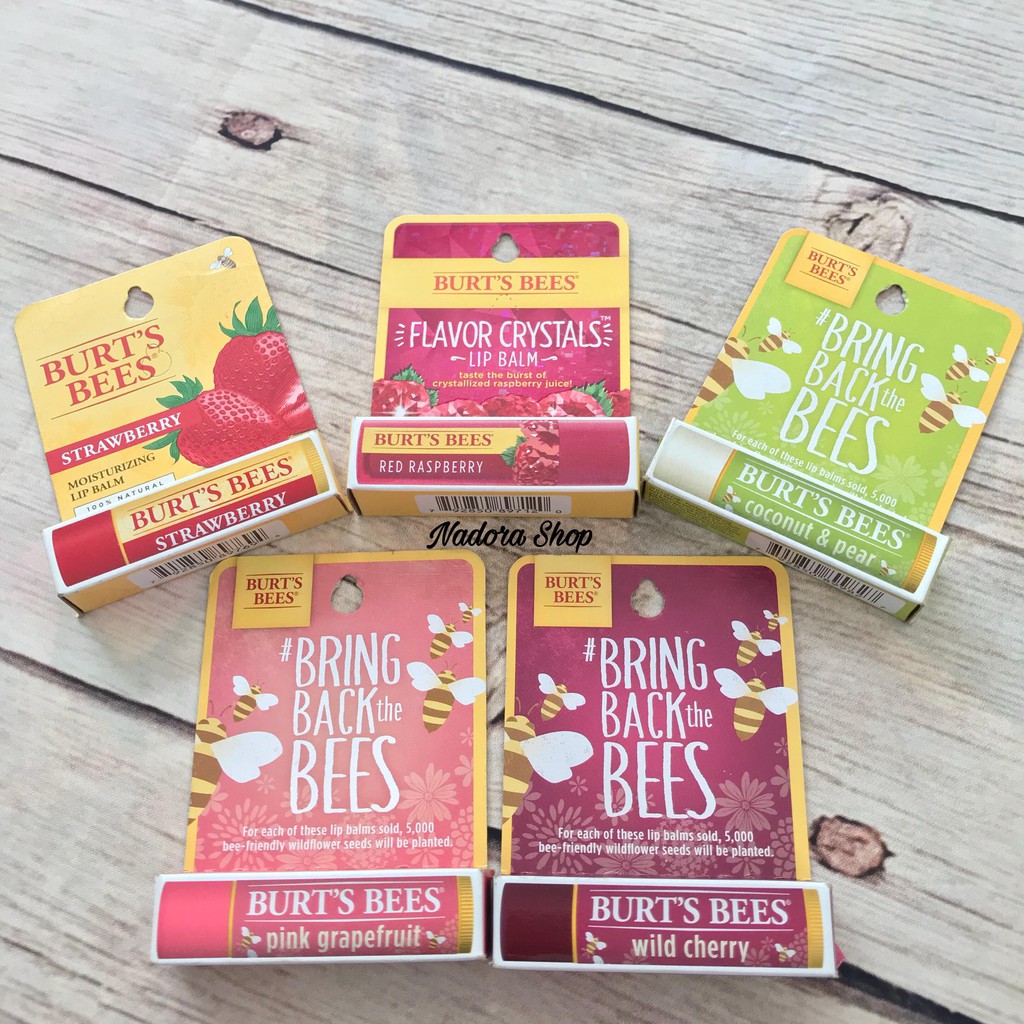 [ĐỦ MÙI] Son Dưỡng Burt's Bees không màu