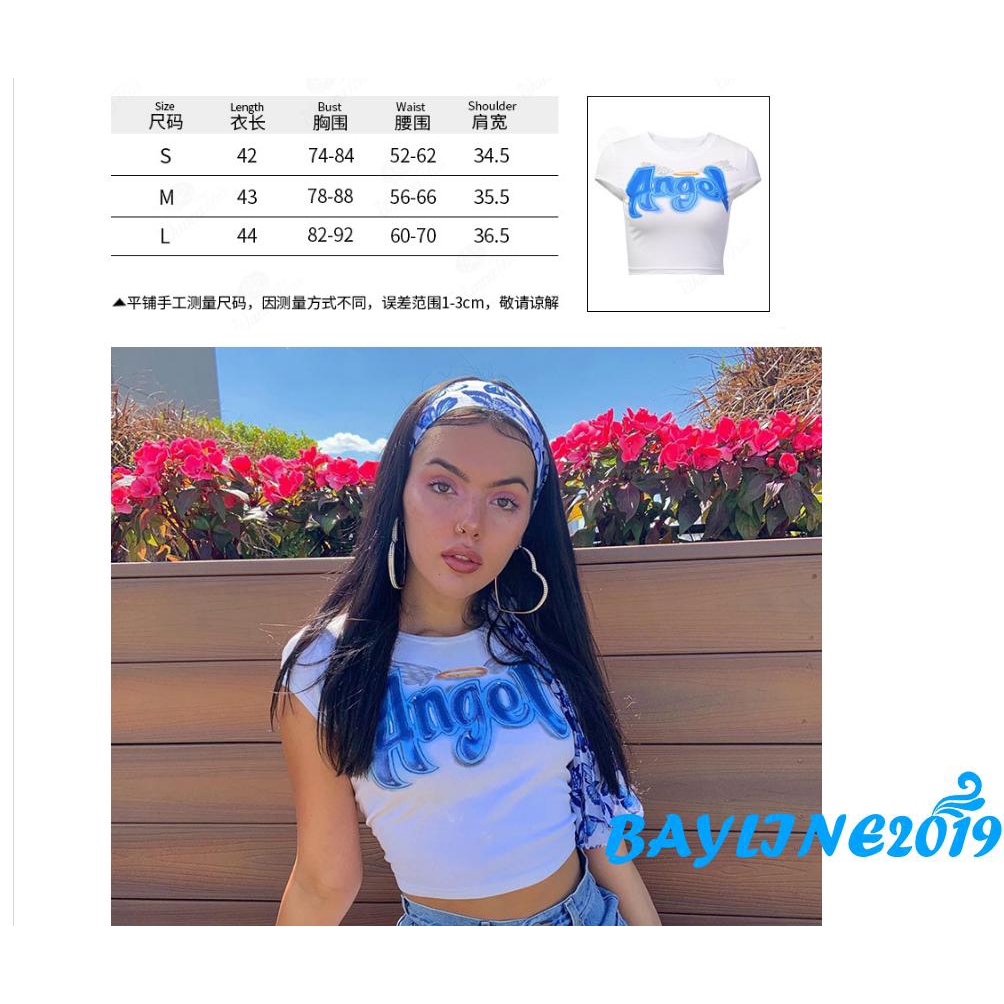 Áo thun lửng ngắn tay thời trang mùa hè gợi cảm dành cho nữ