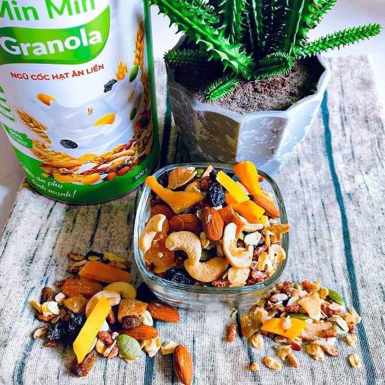 GRANOLA Minmin - NGŨ CỐC NGUYÊN HẠT ĂN LIỀN CHUẨN ORGANIC