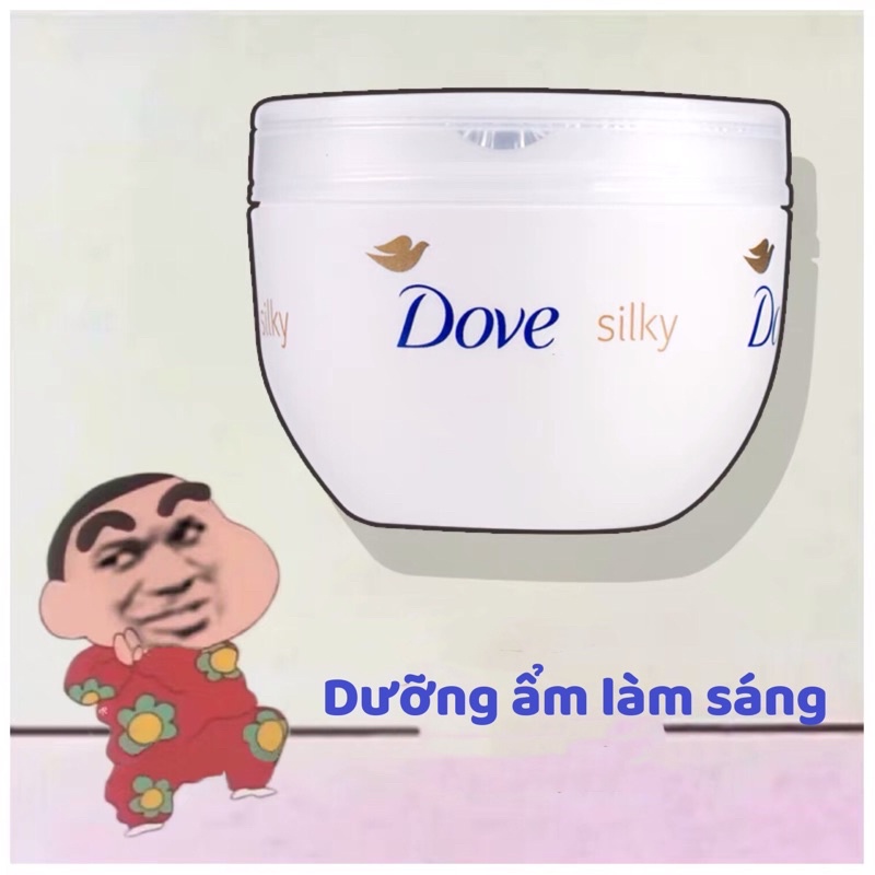 Kem dưỡng thể Dove Silky Nourishing Body Cream giữ ẩm làm trắng da toàn thân lâu trôi 300ml