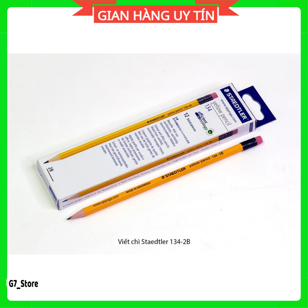 Hộp (12chiếc) bút chì Staedtler 134,bút chì đức,viết chì 2B,viết chì HB