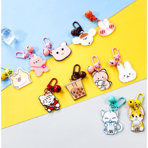 móc khoá gấu thỏ kẹo mút MK23 móc khoá lolipop cute dễ thương