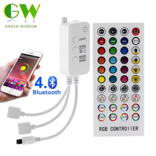 Bộ điều khiển LED DC12V RGB Bộ điều khiển Bluetooth âm nhạc với chế độ hẹn giờ 40 phím Điều khiển từ xa IR cho đèn LED dải 2835 5050 RGB