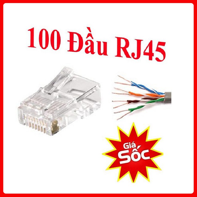 Đầu bấm dây mạng AMP RJ45 - Hạt mạng xịn giá rẻ