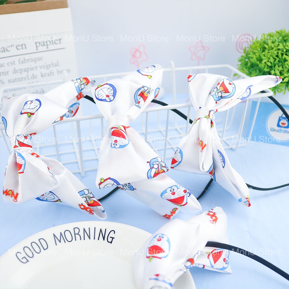 Cài tóc nơ vải lụa DORAEMON DOREMON dễ thương cute MON0214