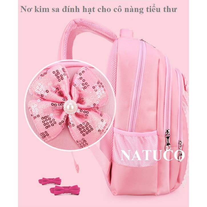 BA LÔ ĐI HỌC, ĐI CHƠI HÌNH MÈO HELLO KITTY CHO BÉ GÁI