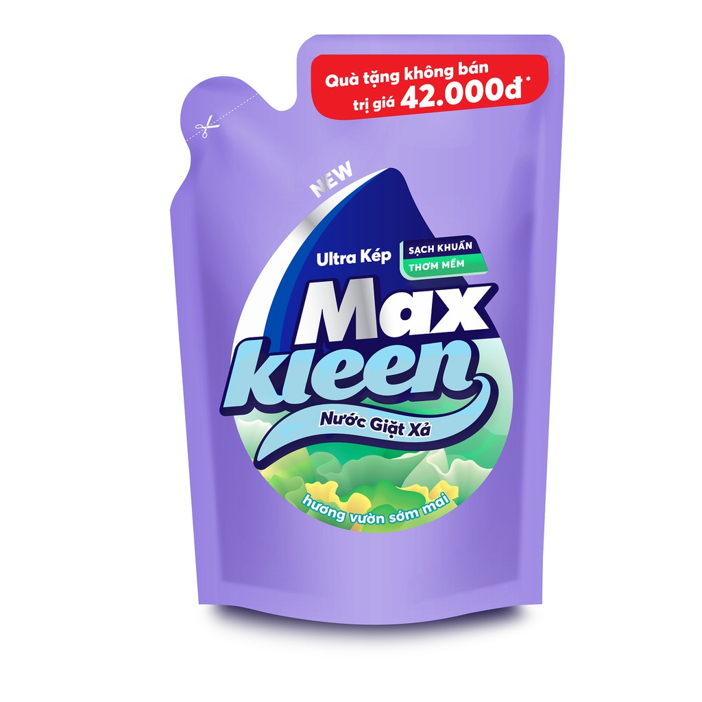 [HC GIFT] Túi nước giặt xả Maxkleen Hương Sớm Mai 600g