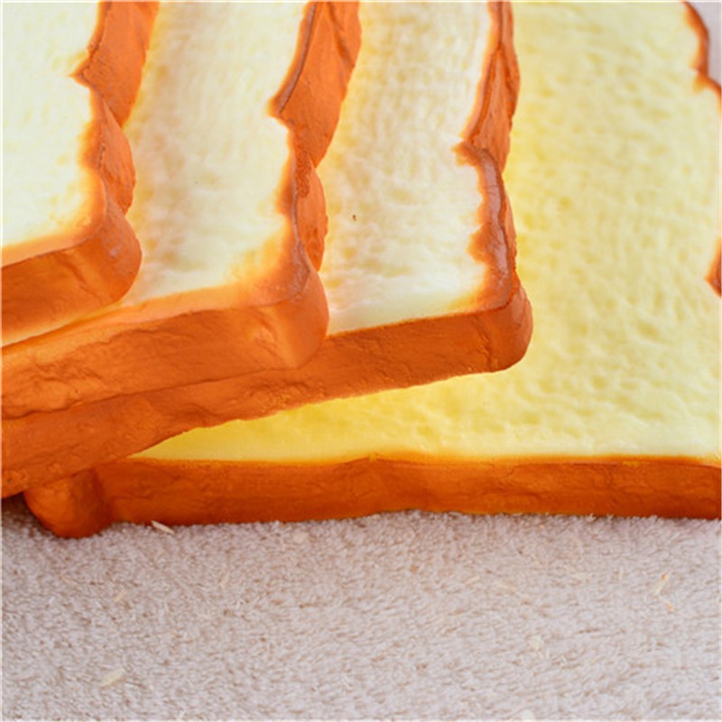 Đồ chơi nắn bóp đàn hồi hình bánh mì lát dùng giảm căng thẳng