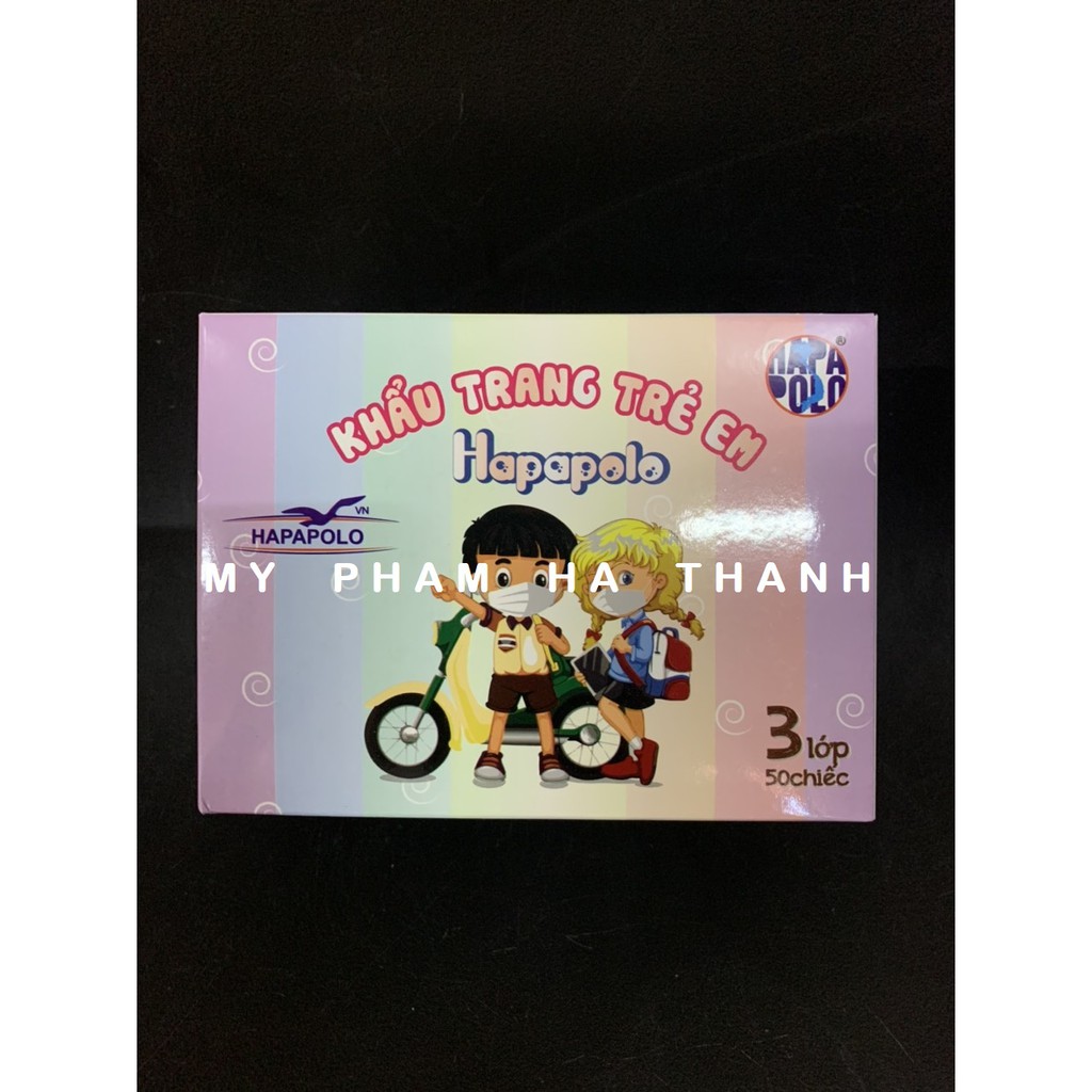 Khẩu trang trẻ em 3 lớp Hapapolo - Bịch 10 cái | BigBuy360 - bigbuy360.vn