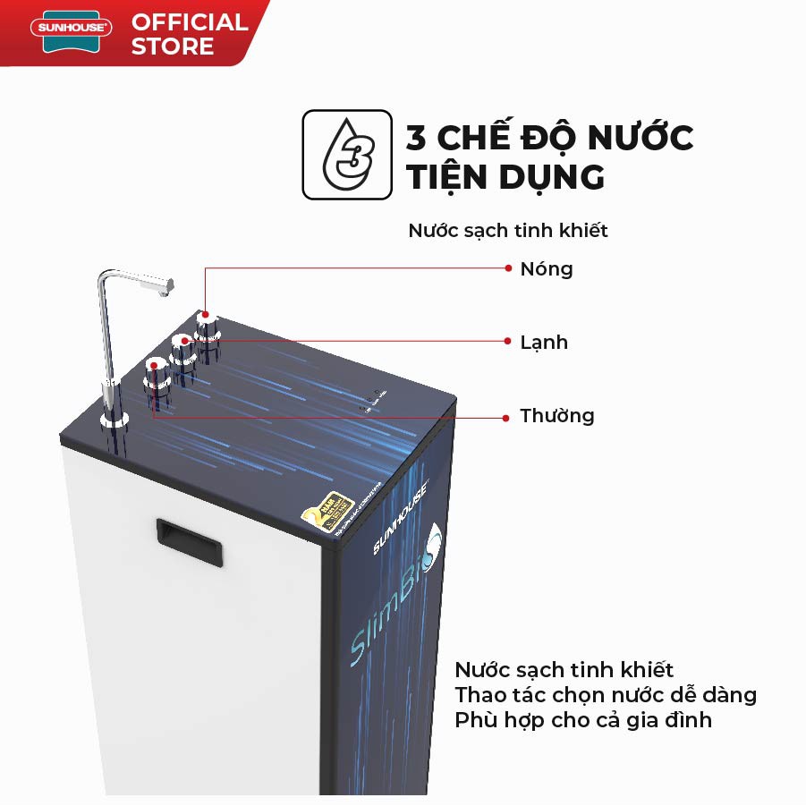 [Mã ELMALL1TR giảm 5% đơn 3TR] Máy lọc nước R.O 10 lõi Sunhouse SHA76213CK