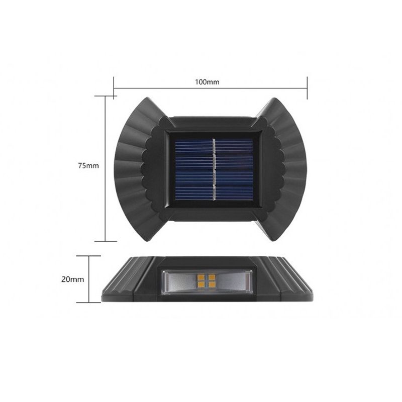 Đèn LED Gắn Tường 8 Bóng Cảm Biến Sử Dụng Năng Lượng Mặt Trời Chống Thấm Nước Tiện Dụng