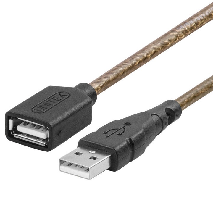 Dây nối dài USB Unitek 10m - Sử dụng cho bàn phím, chuột, máy chiếu, màn hình cảm ứng