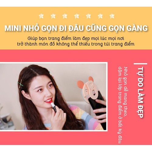 [ Siêu rẻ ]  Kẹp điện thoại tích hợp gương selfi hỗ trợ trang điểm chụp ảnh nhiều chế độ sáng | BigBuy360 - bigbuy360.vn