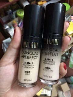 Kem nền Milani 2in1 30ml tone 00a,00b,0a2