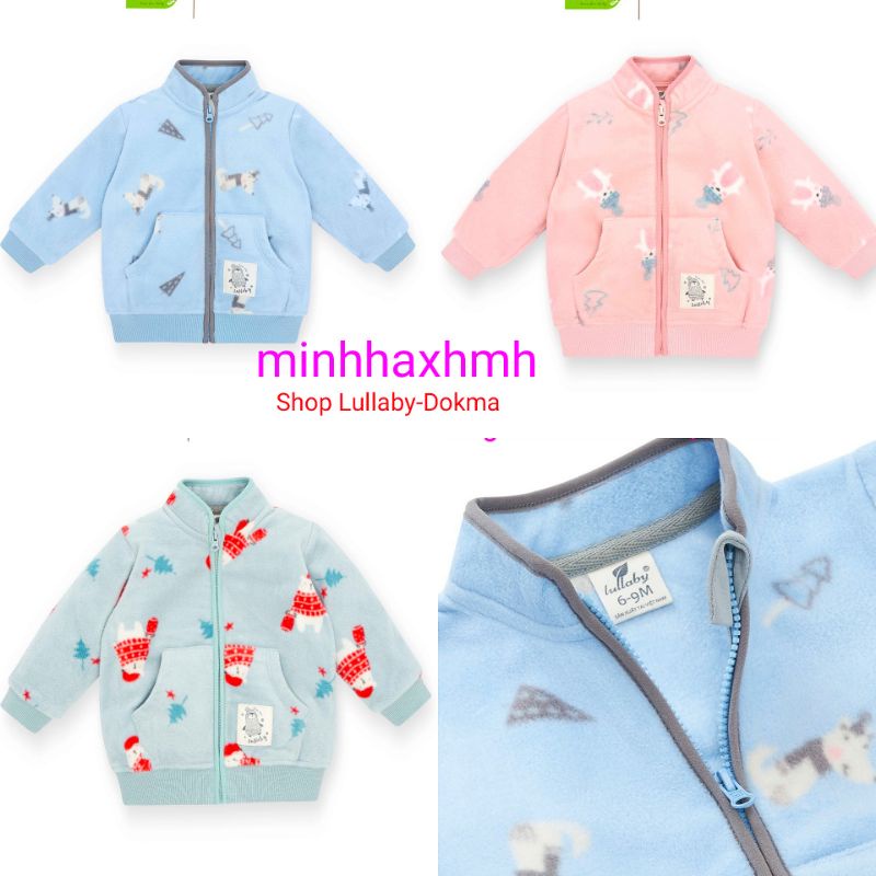 [XẢ KHO lullaby] Áo khoác nỉ lông/cổ cao/khoá kéo cực xịn(6m-4y)