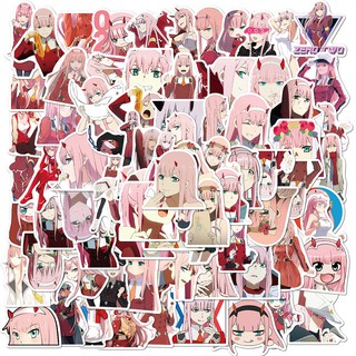 Set 100 nhãn dán họa tiết hoạt hình Darling In The Franxx chống nước