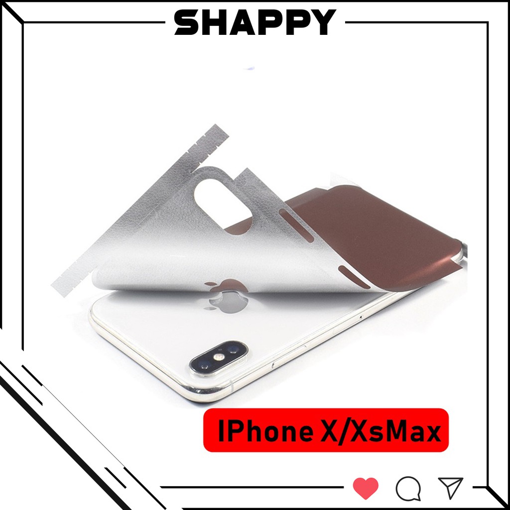 [XẢ HÀNG] Skin Dán Nhung Nguyên Khối Đổi Màu Dành Cho Iphone X/XsMax [Shappy Shop]