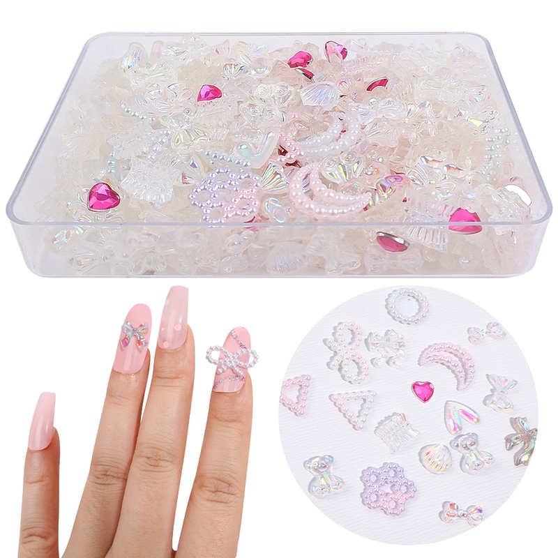 Bộ Phụ Kiện Trang Trí Móng Tay Hình Bươm Bướm