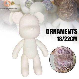 Móc khóa họa tiết hình con gấu 3D có đính đá