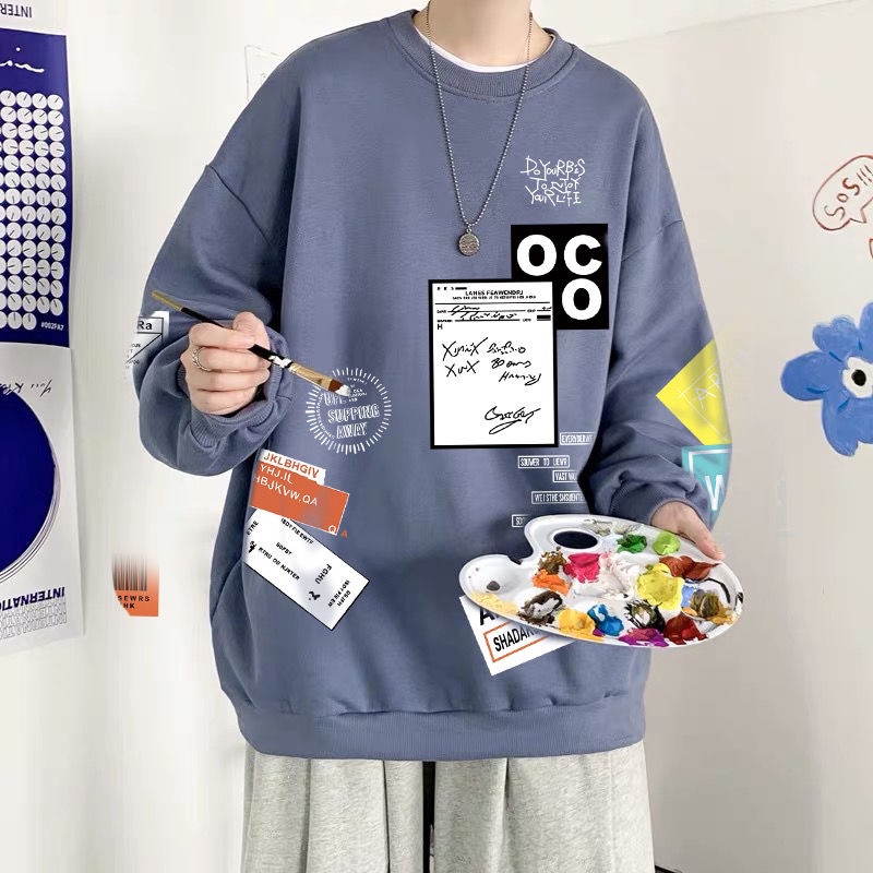 Áo Sweater Lông Cừu Dáng Rộng Phong Cách Thời Trang Hàn Quốc Cho Nam Giới