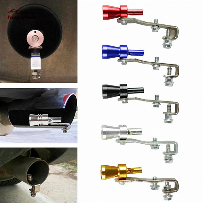 Universal Turbo Sound Whistle Exhaust Pipe BOV Aluminum Car Motorcycle Accessories Size S