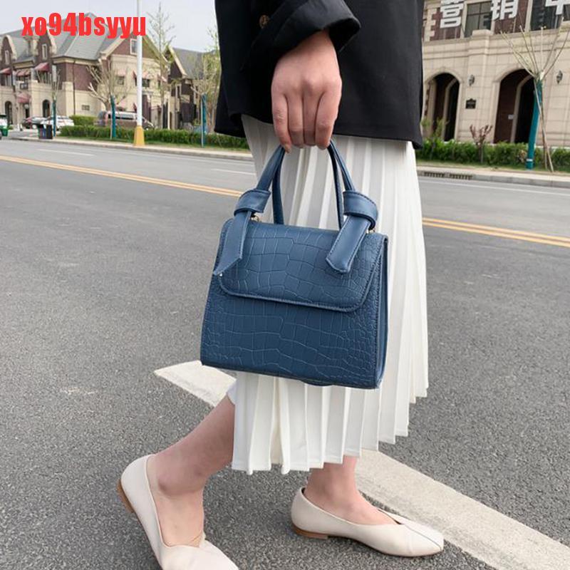 Túi Xách Họa Tiết Da Cá Sấu Phong Cách Vintage xo94bsyyu