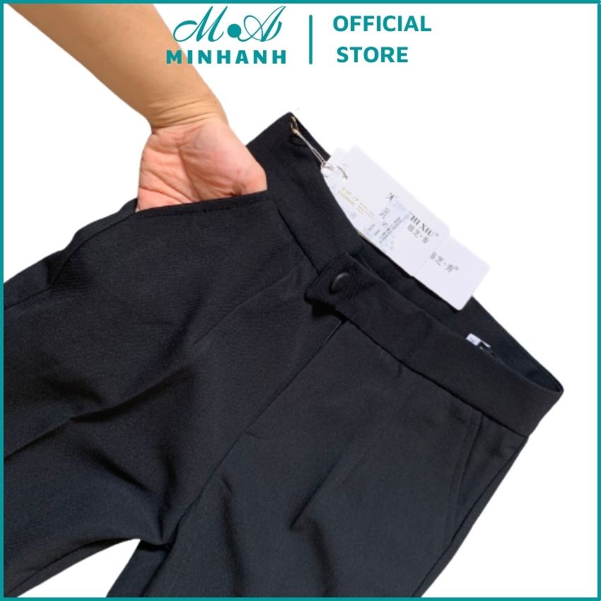 Quần baggy công sở gấu lệch cho nữ size S-M-L-XL thiết kế trẻ trung sang trọng phong cách lịch sự-Minhanh.official.store
