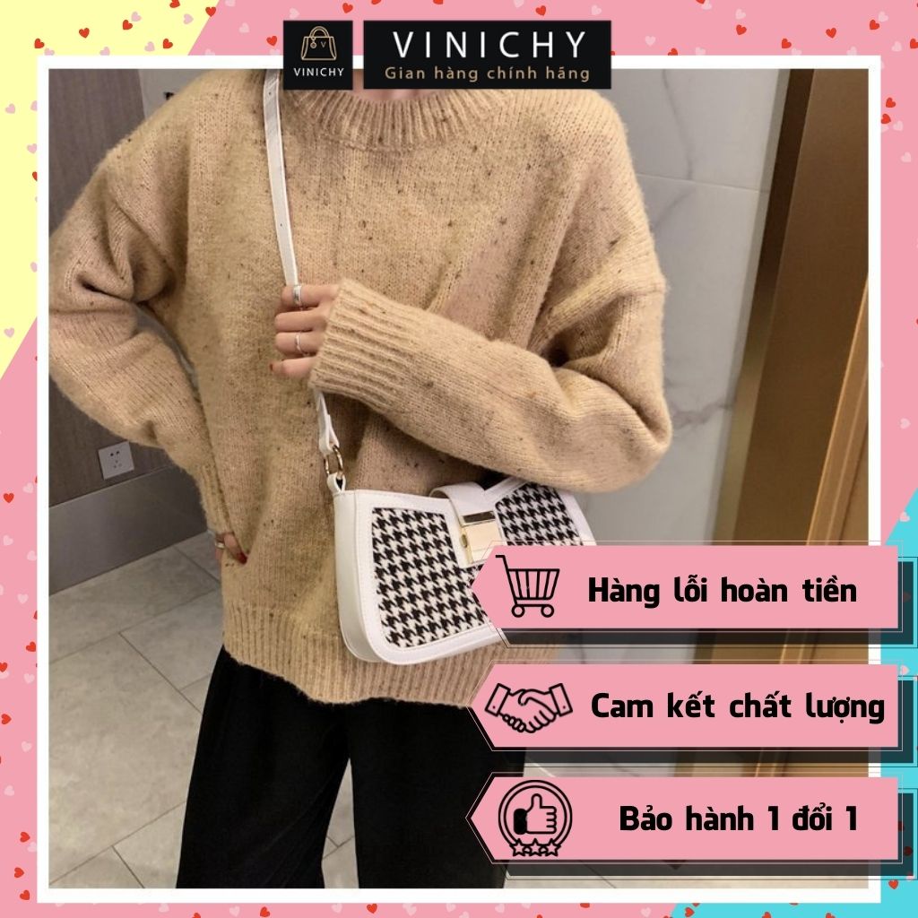 Túi xách nữ đeo chéo, túi đi chơi, đi học VINICHY, da đẹp, thời trang cao cấp size 22cm HA092