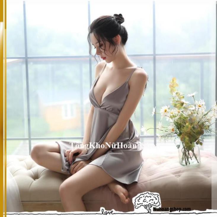 [ Chất Đẹp - Form Chuẩn]Váy ngủ lụa satin đẹp sang B1020 - đầm ngủ cao cấp