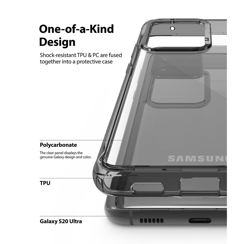 Ốp lưng Galaxy S20 Ultra Ringke Fusion (Galaxy S20 Ultra Case) - Nhập khẩu Hàn Quốc