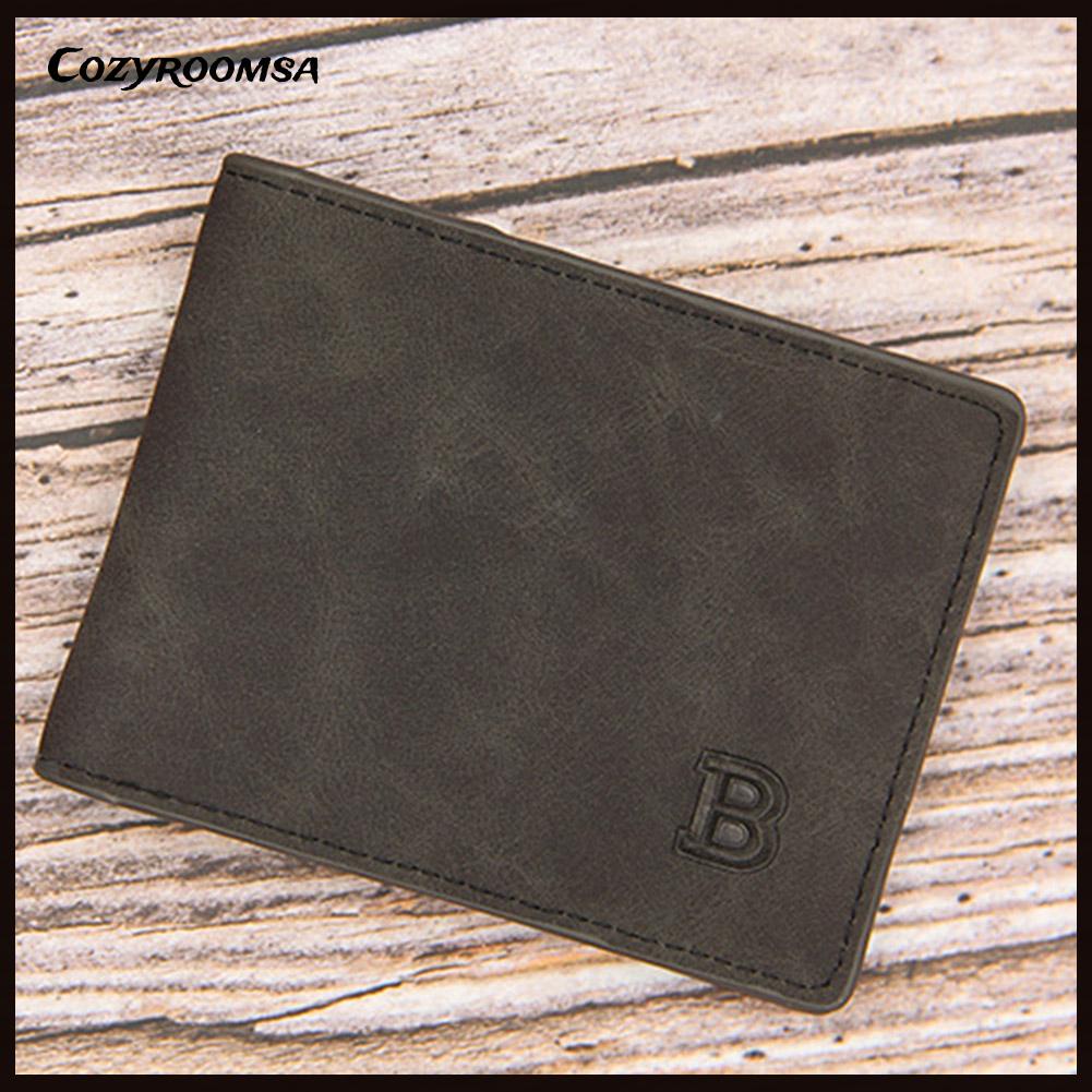 Ví nam mini mỏng nhẹ kèm ngăn đựng thẻ &amp; khóa kéo &amp; giá đỡ