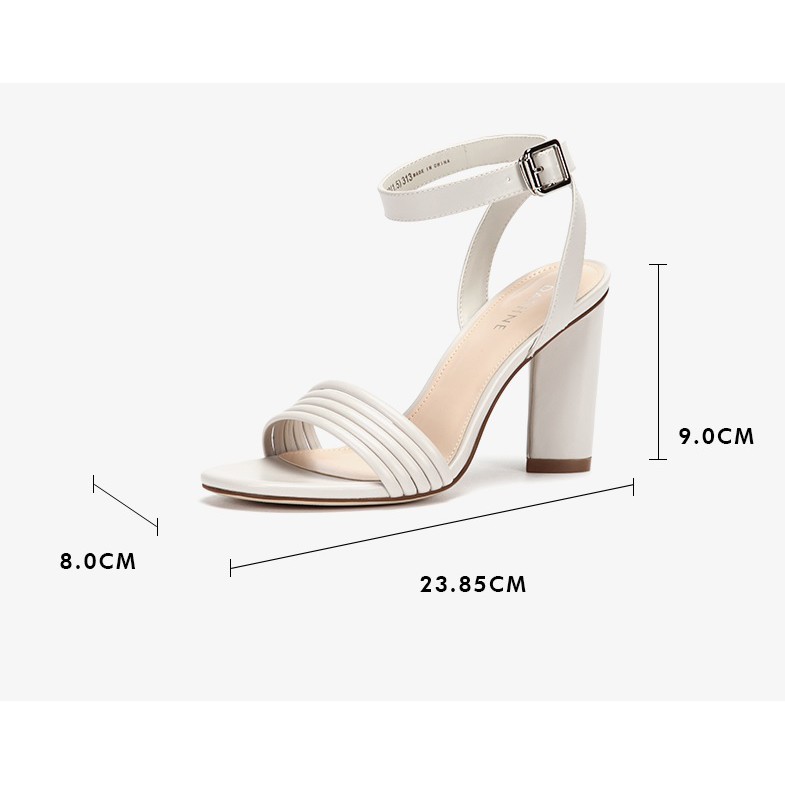 Sandal Daphne quai ngang dây mảnh, gót trụ 9cm (CÓ SẴN)