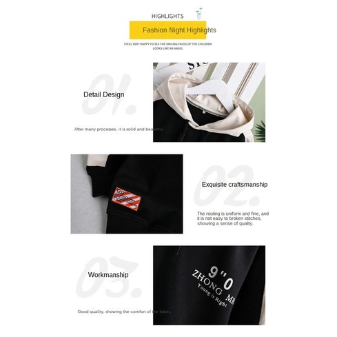 Áo hoodie dài tay màu sắc thời trang cho bé trai