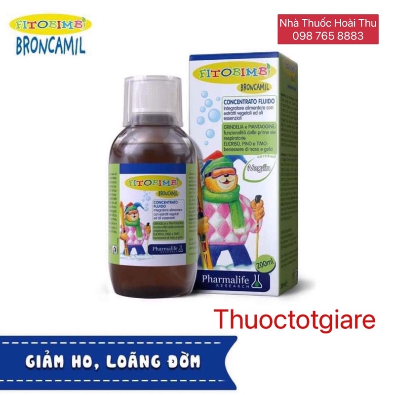 [Kèm Quà Tặng] FitoBimbi Broncamil - Siro Ho thảo dược cho bé