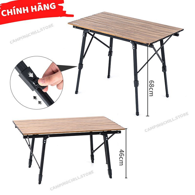 [CHÍNH HÃNG] BÀN DÃ NGOẠI, CẮM TRẠI, PICNIC GẤP GỌN, THAY ĐỔI CHIỀU CAO NATUREHIKE NH19Z003-D