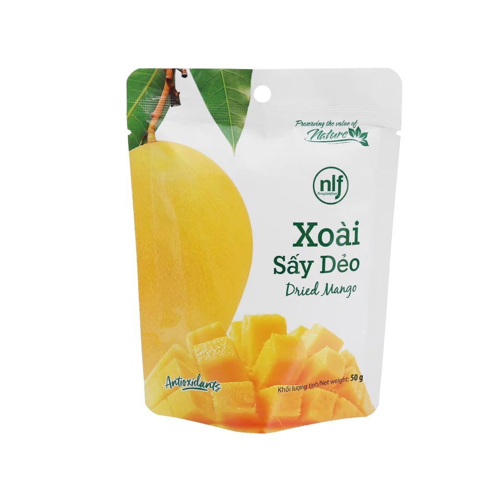 Xoài Sấy Dẻo Nonglamfood gói 75g | Đồ ăn vặt văn phòng | Ăn Kiêng | Giữ dáng | Healthy Snack