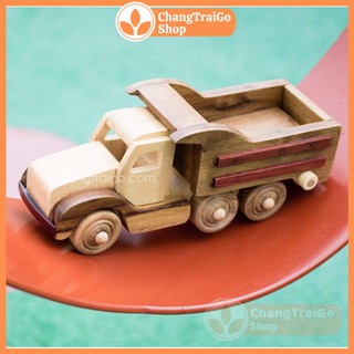Đồ chơi gỗ, xe ben mô hình, đồ chơi chính hãng Chàng Trai Gỗ.