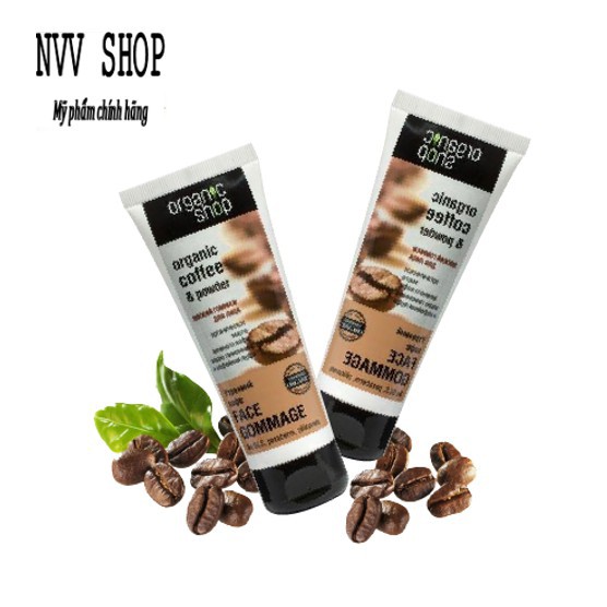 [HÀNG NHẬP KHẨU CHÍNH HÃNG 100%]Kem tẩy tế bào chết mặt Organic Shop Organic Coffee & Powder 75ml