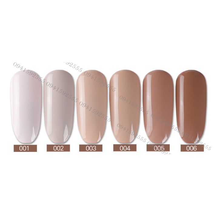 Sơn gel AS 6 màu trà sữa QZ chọn lẻ chai 15ml