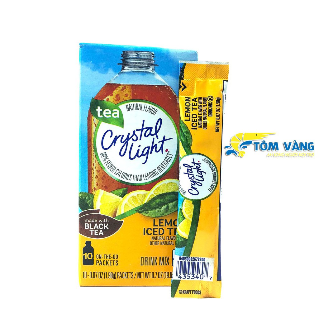 [Gói lẻ] Bột pha nước trái cây Crystal Light (1gói) không đường ăn kiêng keto/das/lowcarb/gymers - Tôm Vàng