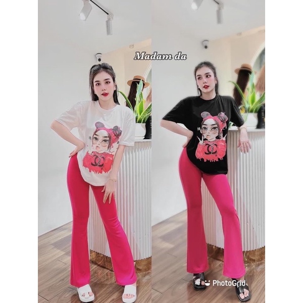 Set áo thun cô gái + quần loe