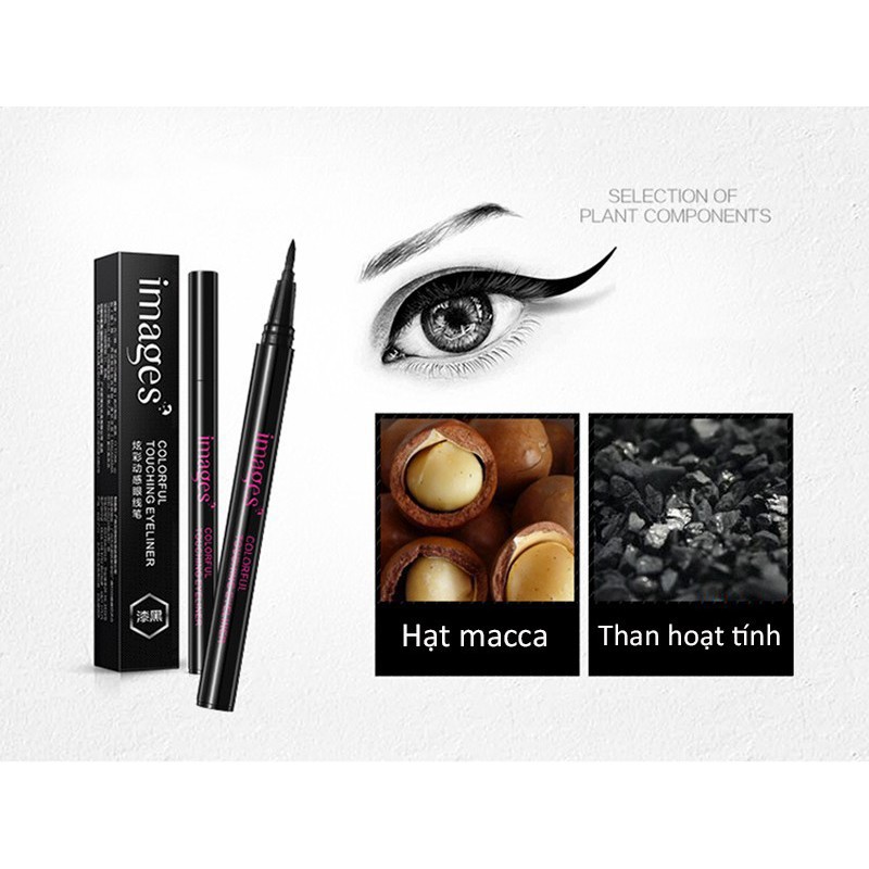 Bộ trang điểm mắt Images 3 món tiện lợi chì kẻ mắt kẻ mày mascara cong mi makeup cơ bản mắt Golmon | BigBuy360 - bigbuy360.vn