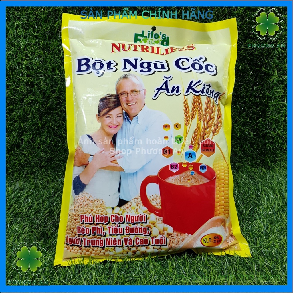 Bột ngũ cốc ăn kiêng Nutrilifes Life's Food cho người béo phì, tiểu đường, có lợi cho tiêu hoá mọi lứa tuổi, bịch 500g