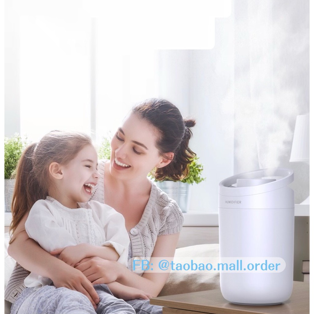 Máy Phun Sương Tạo Độ Ẩm Không Khí dung tích lớn 3 Lít - Khuếch tán - Humidifier - HÀNG CÓ SẴN