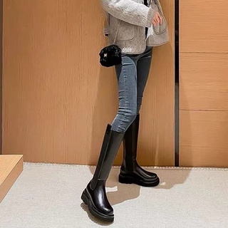 [Order] Bốt đùi phối chun bốt da thời trang Nữ