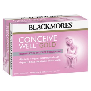 Viên Uống Blackmores Conceive Well Gold Úc 56 viên Vitamin tăng khả năng thụ thai cho Nữ pre-conception